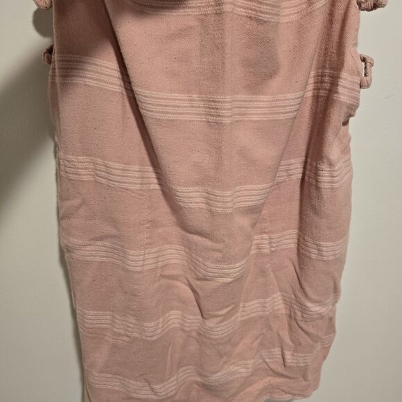 Free People Simone Mini Dress Blush Pink Cotton Linen Blend Medium Womens  Boho - Picture 12 of 12